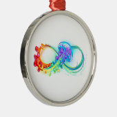 Oneindig met regenboogkwal metalen ornament (Rechts)