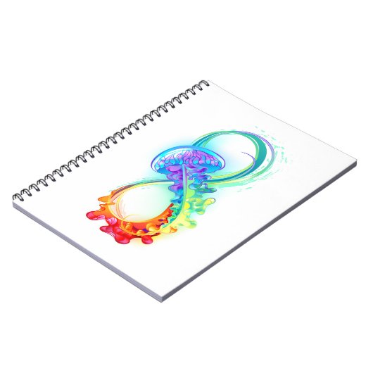 Oneindig met regenboogkwal notitieboek (Linkerzijde)