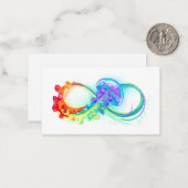 Oneindig met regenboogkwal notitiekaartje (Voorkant / Achterkant in situ)