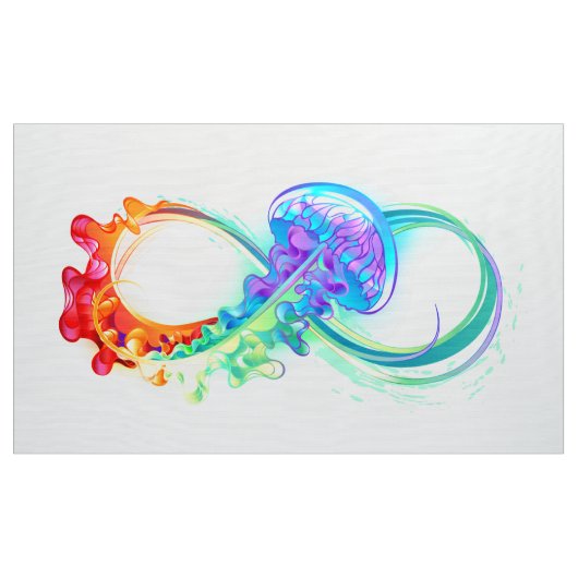 Oneindig met regenboogkwal stof (Yard (91,4 cm))