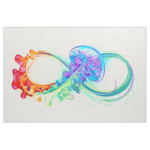 Oneindig met regenboogkwal stof