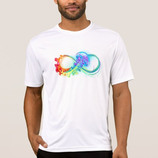 Oneindig met regenboogkwal t-shirt (Voorkant)