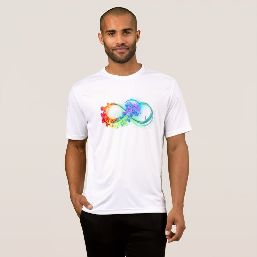 Oneindig met regenboogkwal t-shirt (Voorkant volledig)
