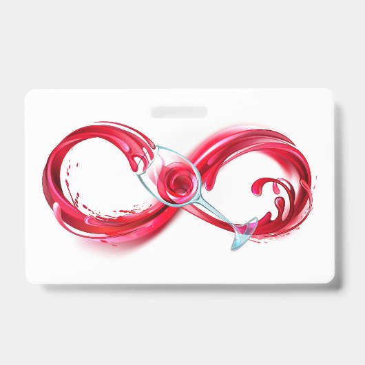 Oneindig met rode wijn badge (Voorzijde)
