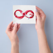 Oneindig met rode wijn flyer (Hand)