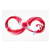 Oneindig met rode wijn foto afdruk (Voorkant)