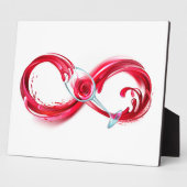 Oneindig met rode wijn fotoplaat (Zijkant)