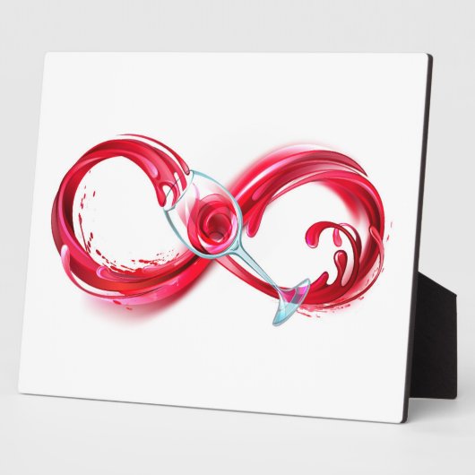 Oneindig met rode wijn fotoplaat (Zijkant)