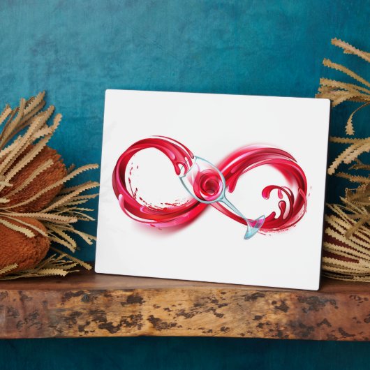 Oneindig met rode wijn fotoplaat (Zijkant)