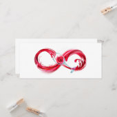 Oneindig met rode wijn kaart (Voorkant / Achterkant in situ)