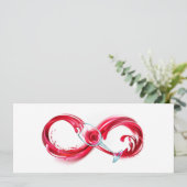 Oneindig met rode wijn kaart (Staand voorkant)