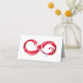 Oneindig met rode wijn plaatskaartje (Voorkant)