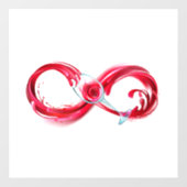 Oneindig met rode wijn raamsticker (Vel)