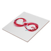 Oneindig met rode wijn tegeltje (Zijkant)