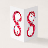 Oneindig met rode wijn visitekaartje (Buitenkant)