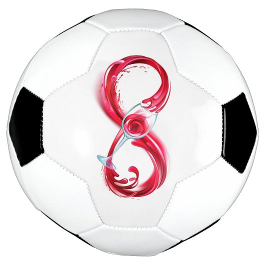 Oneindig met rode wijn voetbal (Gedraaid)