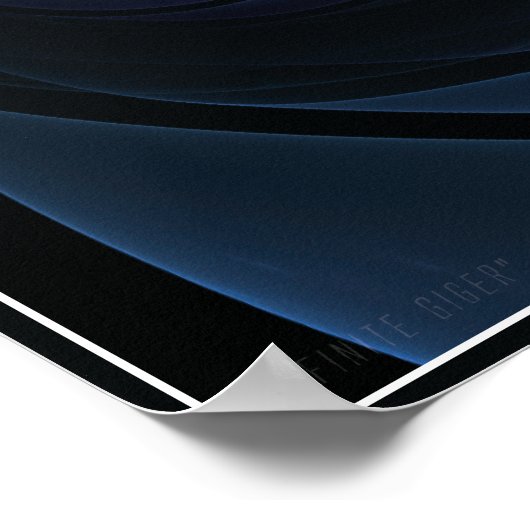 oneindig Poster van de Giger (blauw) (Hoek)