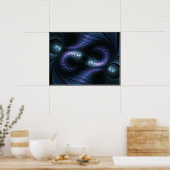 oneindig Poster van de Giger (blauw) (Keuken)