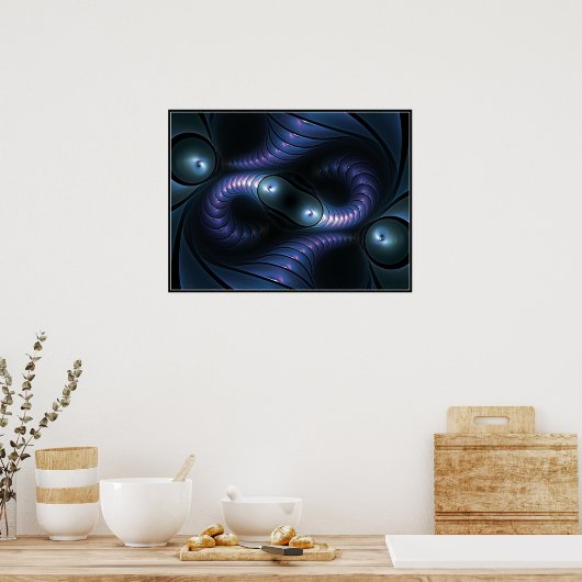 oneindig Poster van de Giger (blauw) (Keuken)