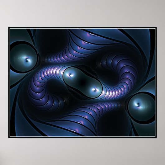 oneindig Poster van de Giger (blauw) (Voorkant)