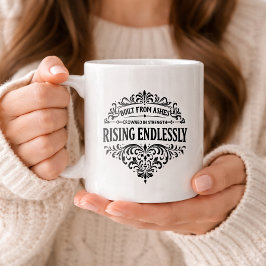 Oneindig Rijzende Vrouwen Vintage Typografie Koffiemok