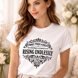 Oneindig Rijzende Vrouwen Vintage Typografie T-shirt