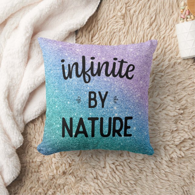 Oneindig van nature - Turquoise, Paars & Blauw Kussen (Deken)