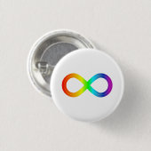 Oneindige Autisme Regenboog Ronde Button 3,2 Cm (Voorkant /achterkant)