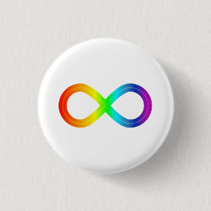 Oneindige Autisme Regenboog Ronde Button 3,2 Cm