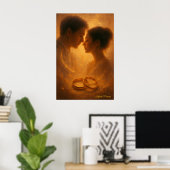 Oneindige Belofte – Romantisch Hemels Ontwerp Poster (Thuiskantoor)