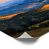 Oneindige Blauwe Horizonten Poster (Hoek)