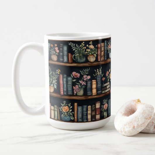 Oneindige Boeken Retro Koffiemok (Met donut)