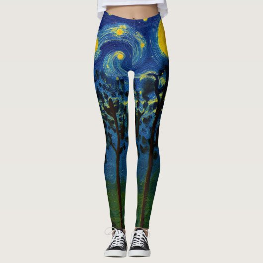 Oneindige Bosecho's – Een Boslandschap Leggings (Voorkant)