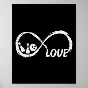 Oneindige Bowling Bowler Vrouwen Meisjes Jongens K Poster