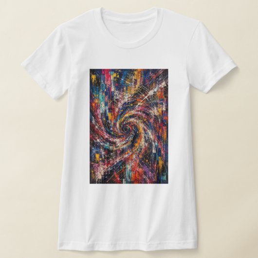 Oneindige Chaos | Abstracte Draaikolk T-shirt (Laagn)