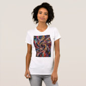 Oneindige Chaos | Abstracte Draaikolk T-shirt (Voorkant volledig)