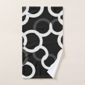 Oneindige Cirkels Zwart/Wit - Badhanddoek Set Bad Handdoek (Handdoek)