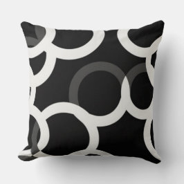 Oneindige cirkels zwart/wit|Sierkussen Kussen