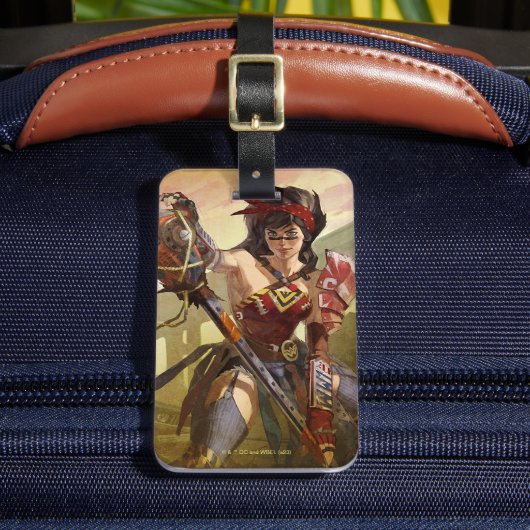Oneindige Crisis Atomic Wonder Woman Illustratie Bagagelabel (Voorkant Insitu 2)