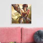 Oneindige Crisis Atomic Wonder Woman Illustratie Canvas Afdruk (Insitu (Woonkamer))