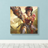 Oneindige Crisis Atomic Wonder Woman Illustratie Canvas Afdruk (Insitu (Houten vloer))
