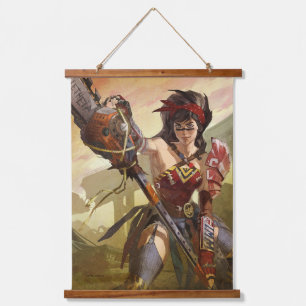 Oneindige Crisis Atomic Wonder Woman Illustratie Hangend Wandkleed