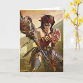 Oneindige Crisis Atomic Wonder Woman Illustratie Kaart (Gele Bloem)