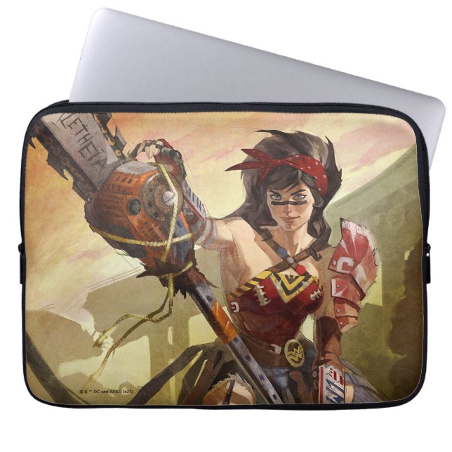 Oneindige Crisis Atomic Wonder Woman Illustratie Laptop Sleeve (Voorkant)