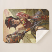 Oneindige Crisis Atomic Wonder Woman Illustratie Sherpa Deken (Voorkant (horizontaal))