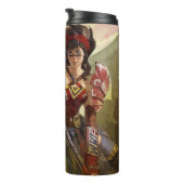 Oneindige Crisis Atomic Wonder Woman Illustratie Thermosbeker (Geroteerd rechts)