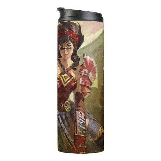 Oneindige Crisis Atomic Wonder Woman Illustratie Thermosbeker (Geroteerd rechts)