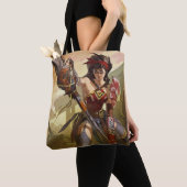 Oneindige Crisis Atomic Wonder Woman Illustratie Tote Bag (Dichtbij)