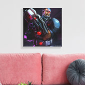 Oneindige Crisis Cyborg illustratie Canvas Afdruk (Insitu (Woonkamer))