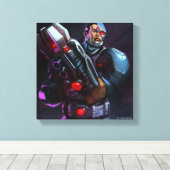 Oneindige Crisis Cyborg illustratie Canvas Afdruk (Insitu (Houten vloer))